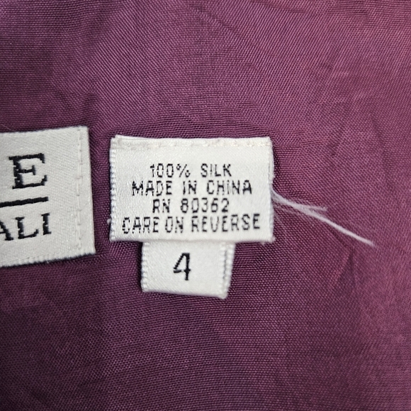 Vintage‎ Niteline Della Roufogali Fuchsia 100% Silk Cami Blouse Size 4 Women S52 - Picture 5 of 7